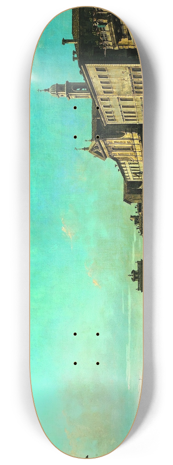 Bernardo Bellotto - View of Via di Ripetta in Rome 8.25 inch art skate deck