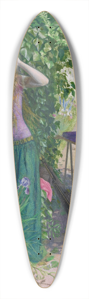 Arthur Hughes - Fair Rosamund 39.3 inch art pintail longboard deck