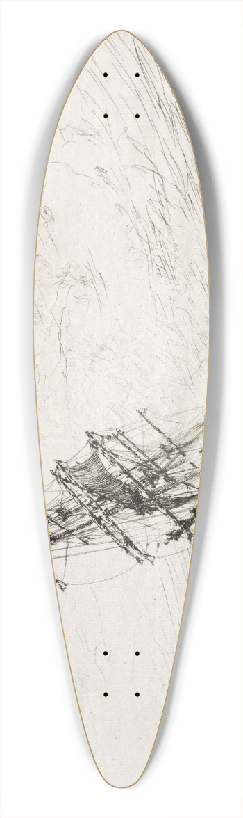 Arthur John Trevor Briscoe - Hove To 39.3 inch art pintail longboard deck
