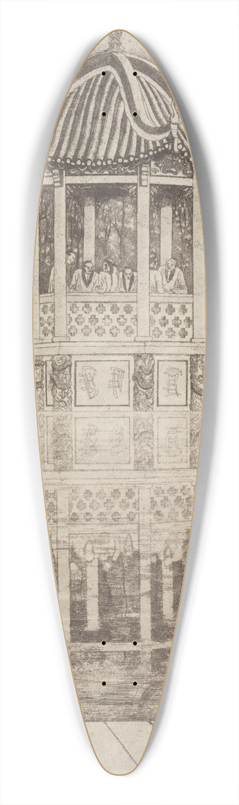 Arthur Paunzen - Untitled 39.3 inch art pintail longboard deck