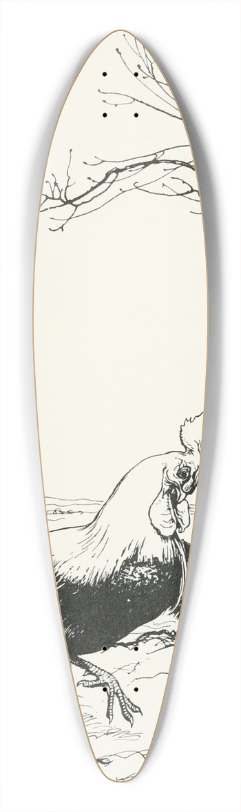 Arthur Rackham - The Cock and the Jewel 39.3 inch art pintail longboard deck
