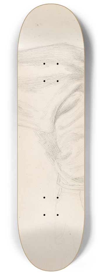 Adolph Tidemand - Drapery study 8.25 inch art skate deck