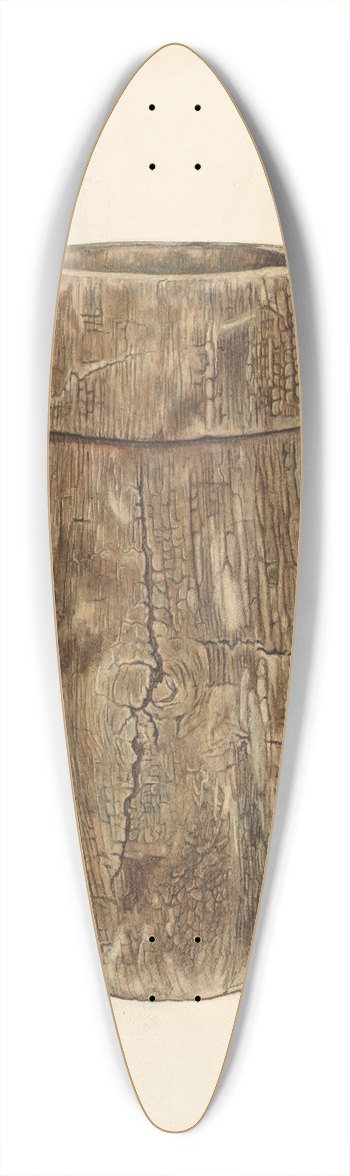 Arthur Stewart - Lead Miners Wooden Bucket 39.3 inch art pintail longboard deck
