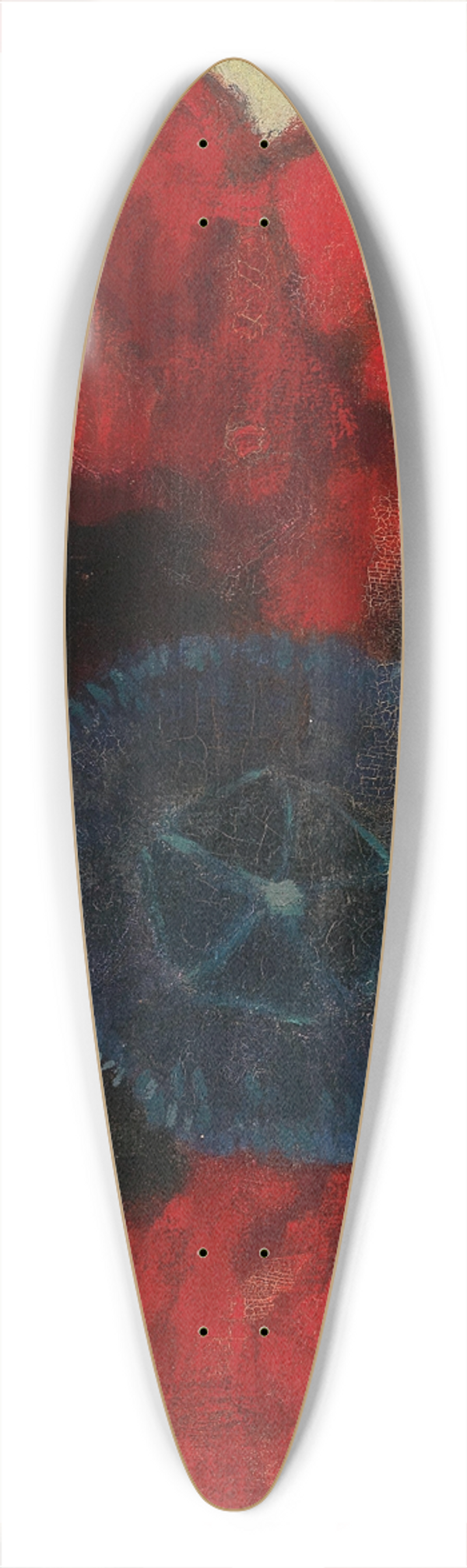 Artur Nikodem - Mohnblume (Poppy Flower) 39.3 inch art pintail longboard deck