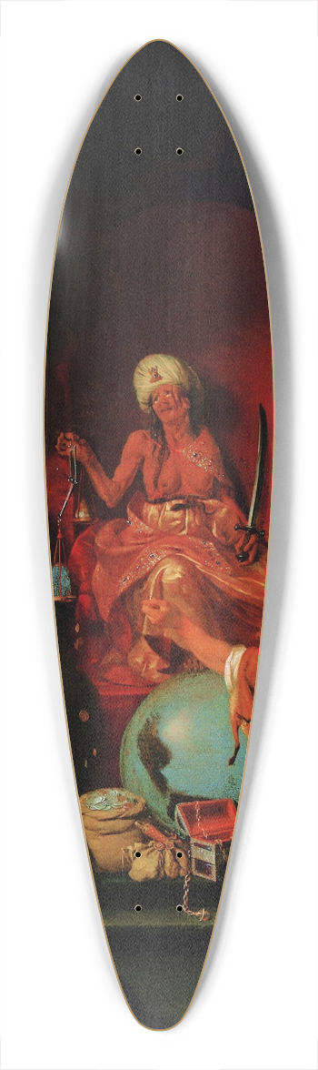 Ary de Vois - Allegory of enthroned injustice 39.3 inch art pintail longboard deck