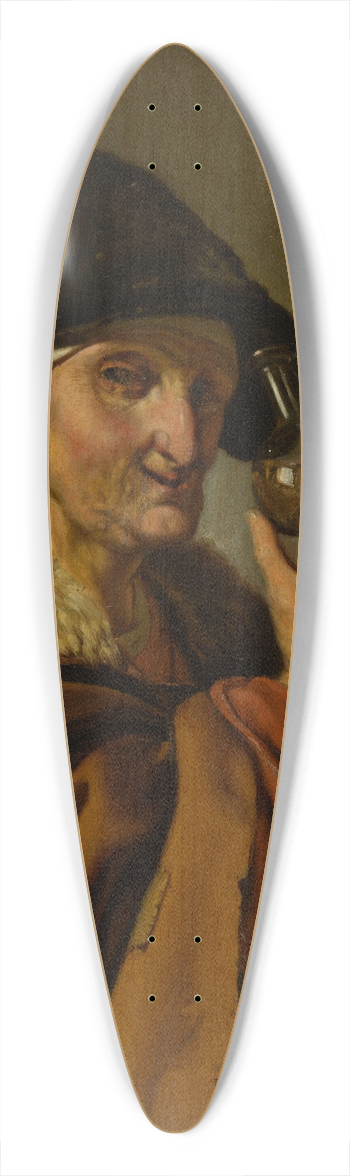 Ary de Vois - An Old Woman with a Bottle 39.3 inch art pintail longboard deck