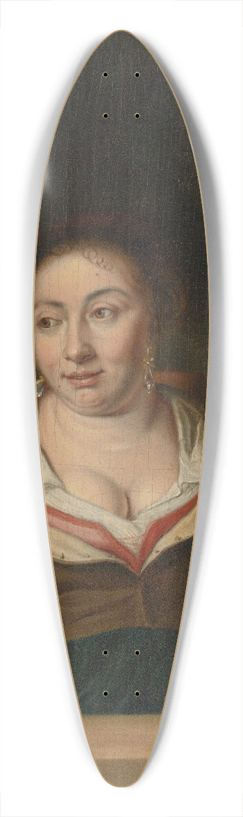 Ary de Vois - Young Woman Holding A Glass Of Wine 39.3 inch art pintail longboard deck