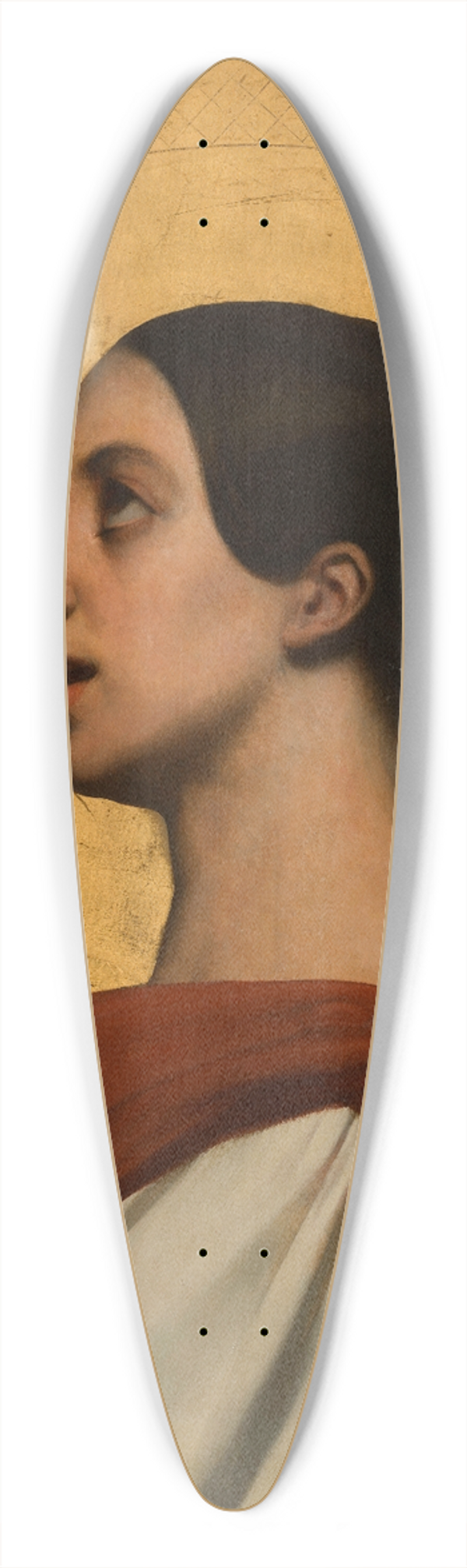 Ary Scheffer - Portrait de Pauline Viardot en sainte Ccile 39.3 inch art pintail longboard deck
