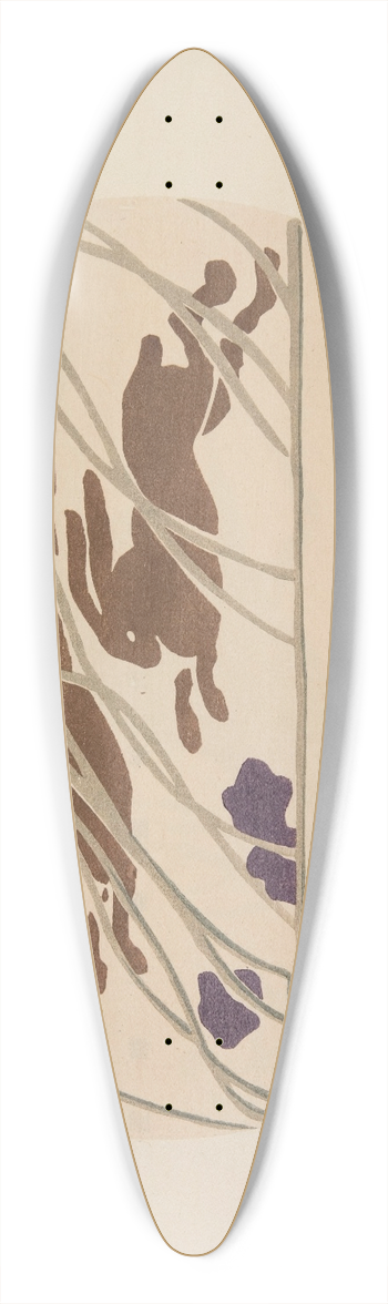 Asai Ch - Mokugo zuansh Pl.11 39.3 inch art pintail longboard deck