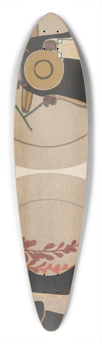 Asai Ch - Mokugo zuansh Pl.20 39.3 inch art pintail longboard deck