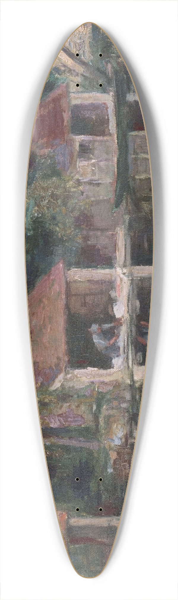 Asai Ch - Washing Place in Grez-sur-Loing 39.3 inch art pintail longboard deck