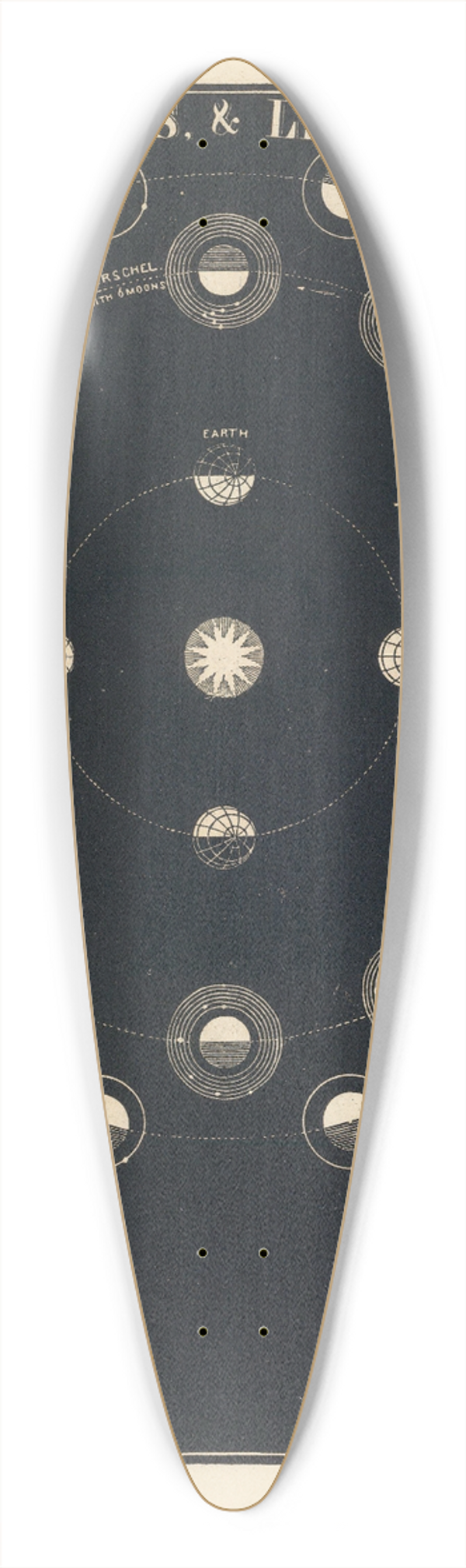 Asa Smith - Uranus, Neptune 39.3 inch art pintail longboard deck