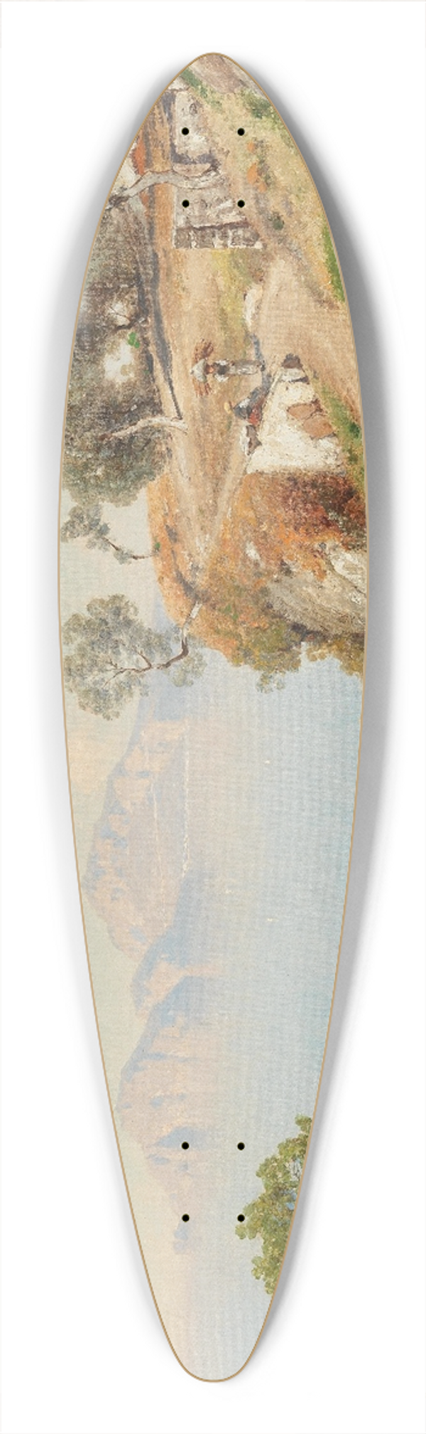 Ascan Lutteroth - View of Capri 39.3 inch art pintail longboard deck