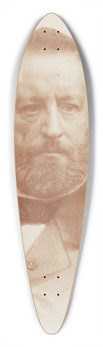 August Alleb - Portret van kunstenaar Wouter Verschuur 39.3 inch art pintail longboard deck