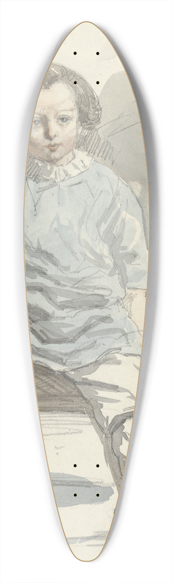 August Alleb - Studie naar Gerard 39.3 inch art pintail longboard deck