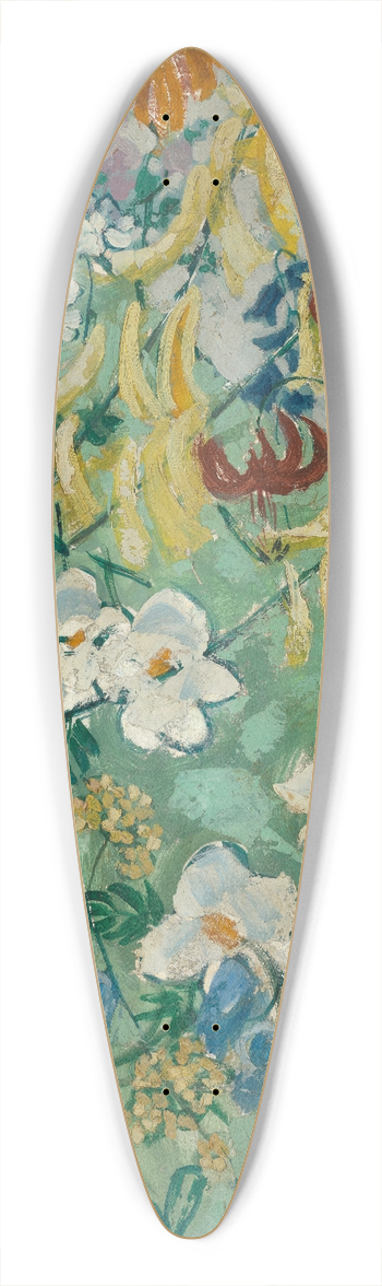 August Babberger - Blumen 39.3 inch art pintail longboard deck