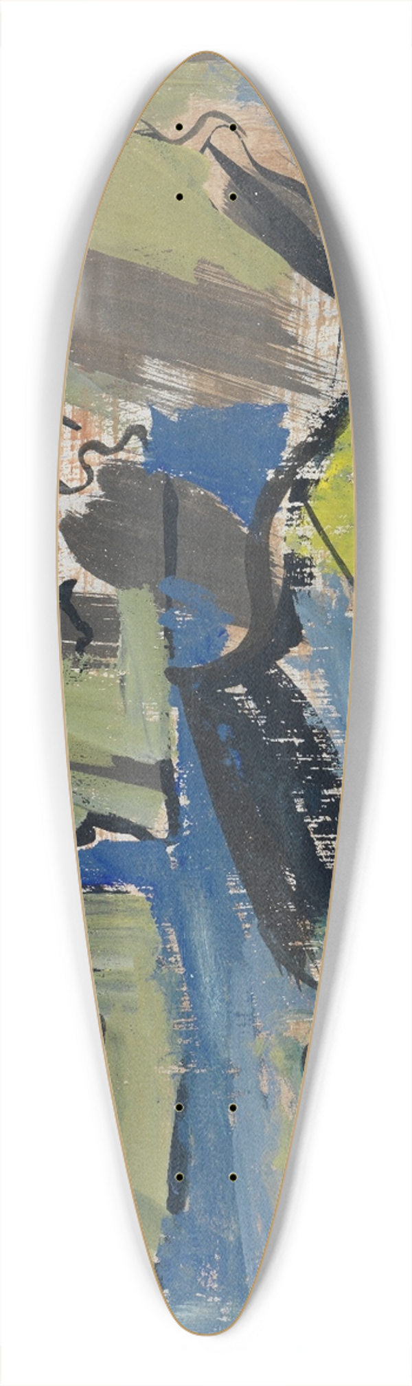 August Babberger - Regenwolken ber der Balmalp 39.3 inch art pintail longboard deck