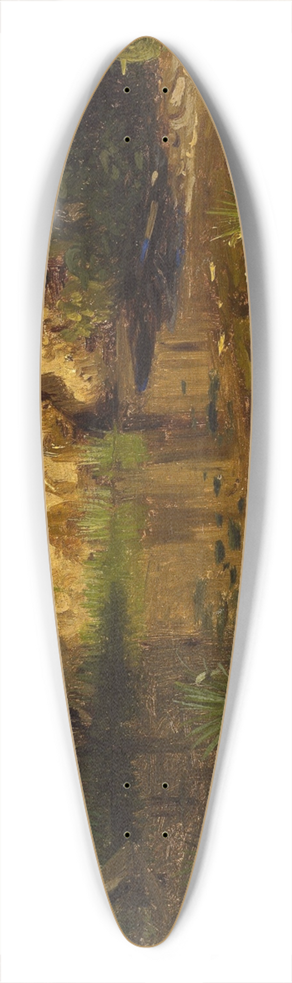 August Cappelen - Study of a fallen Tree 39.3 inch art pintail longboard deck