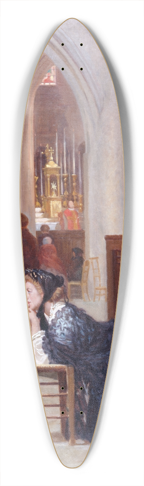 Auguste Dutuit - La prire 39.3 inch art pintail longboard deck