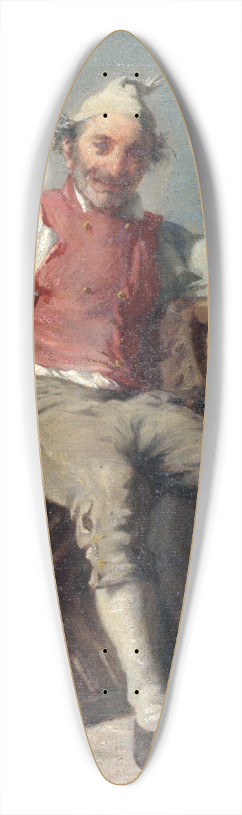 Auguste Dutuit - Lhomme  la pipe 39.3 inch art pintail longboard deck