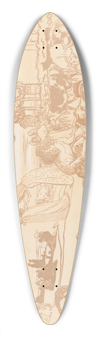 Auguste Louis Lepre - Bucolique Moderne 3 39.3 inch art pintail longboard deck