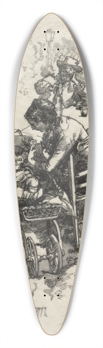 Auguste Louis Lepre - La femme au berceau 39.3 inch art pintail longboard deck