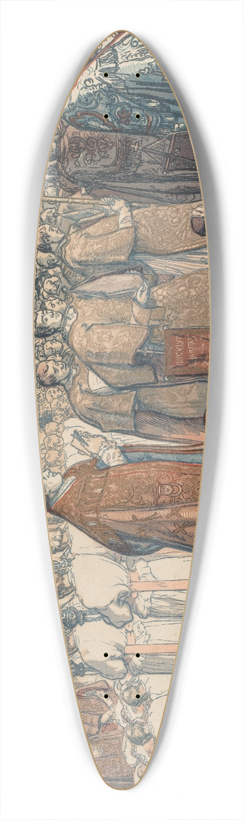 Auguste Louis Lepre - La Procession de la Fte-Dieu  Nantes 39.3 inch art pintail longboard deck