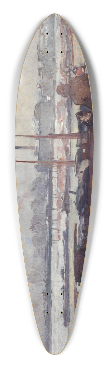 Auguste Louis Lepre - La Seine, au quai dAusterlitz, effet de neige 39.3 inch art pintail longboard deck