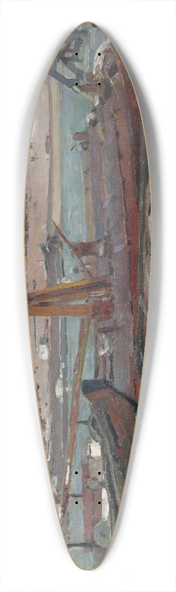 Auguste Louis Lepre - La Seine, au quai de la Rape 39.3 inch art pintail longboard deck