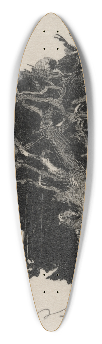 Auguste Louis Lepre - Le Rageur 39.3 inch art pintail longboard deck