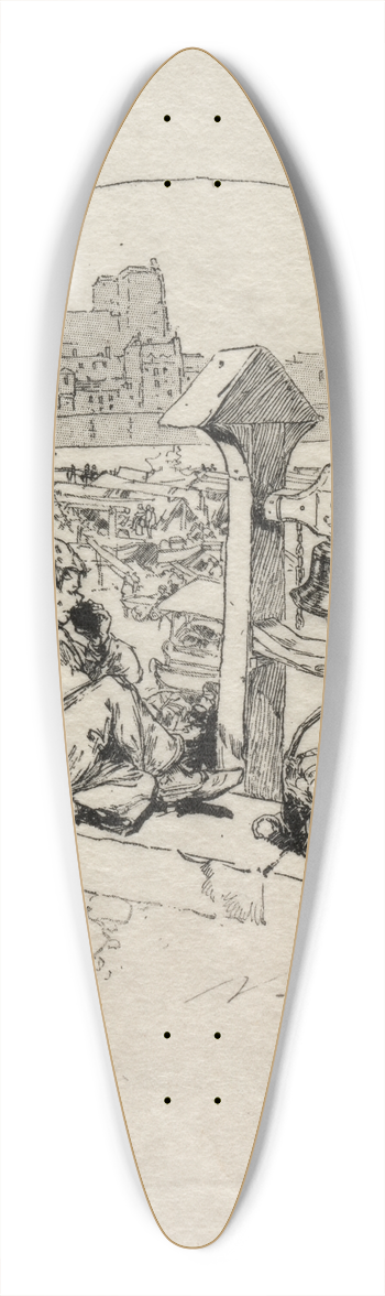 Auguste Louis Lepre - March aux Pommes, No. 2 39.3 inch art pintail longboard deck