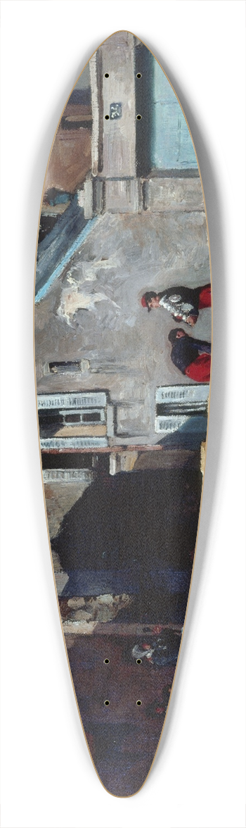 Auguste Louis Lepre - pisode De La Commune, Rue Des Rosiers,  Montmartre 39.3 inch art pintail longboard deck