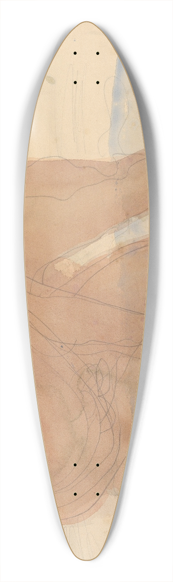 Auguste Rodin - Nude figure on hands and knees 39.3 inch art pintail longboard deck