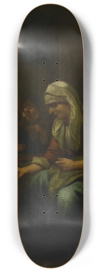 Bernardus van Schijndel - Woman making pancakes 8.25 inch art skate deck