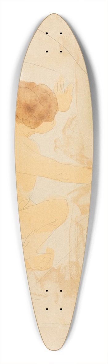 Auguste Rodin - The Reflection 39.3 inch art pintail longboard deck