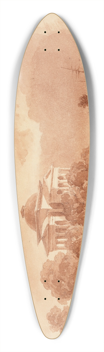 Auguste-Sbastien Bnard - La Barrire du Roule. 39.3 inch art pintail longboard deck