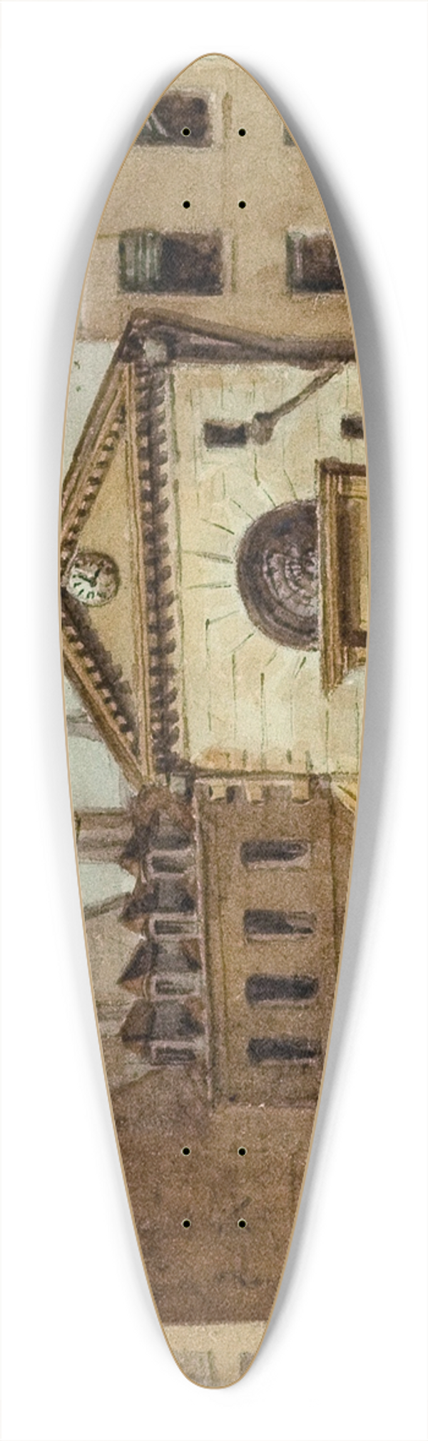 Auguste-Sbastien Bnard - La chapelle Saint-Jean et lentre du cimetire Saint-Eustache. 39.3 inch art pintail longboard deck