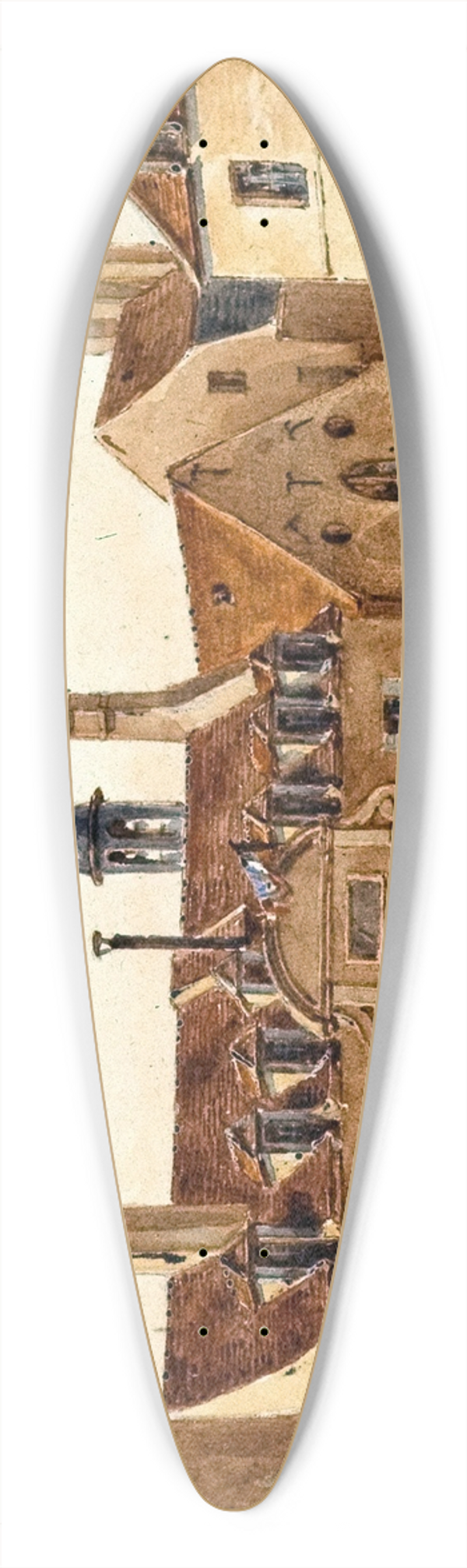 Auguste-Sbastien Bnard - Lancien hpital de la Piti, rue Lacpde. 39.3 inch art pintail longboard deck