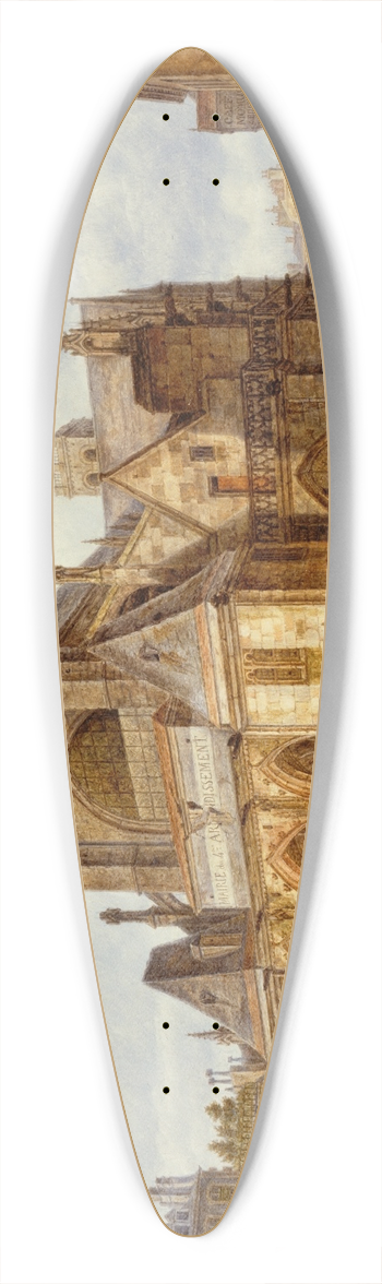 Auguste Wynantz - Lglise de Saint-Germain-lAuxerrois 39.3 inch art pintail longboard deck