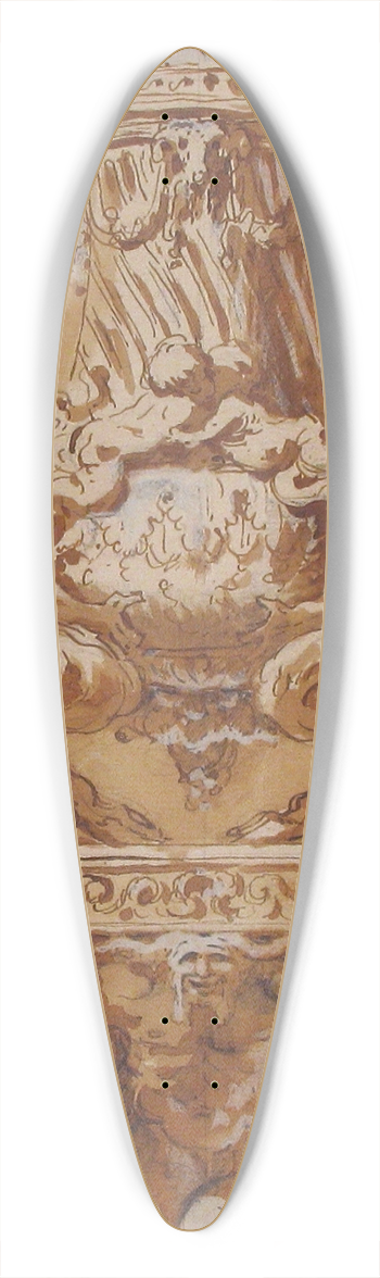 Augustin Pajou - Design for a Vase and Supporting Console 39.3 inch art pintail longboard deck