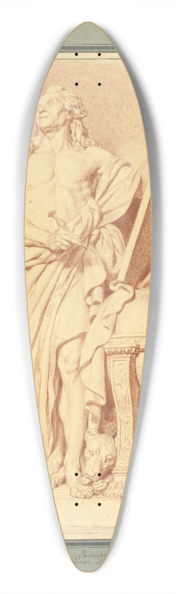 Augustin Pajou - Monument to Buffon 39.3 inch art pintail longboard deck