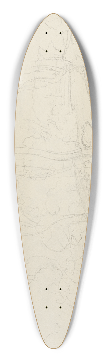 August Lucas - Forest landscape 39.3 inch art pintail longboard deck