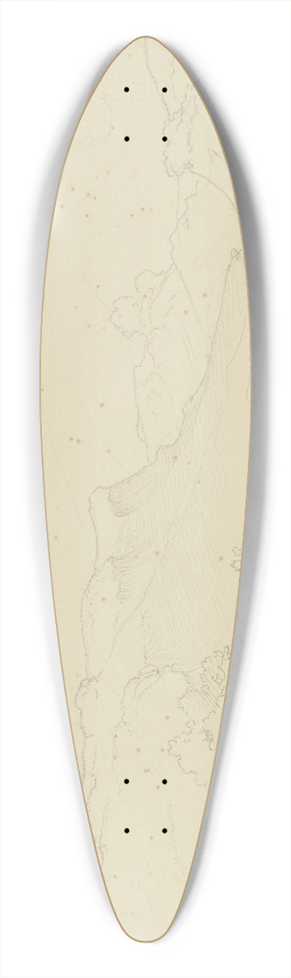 August Lucas - Sabin mountains 39.3 inch art pintail longboard deck