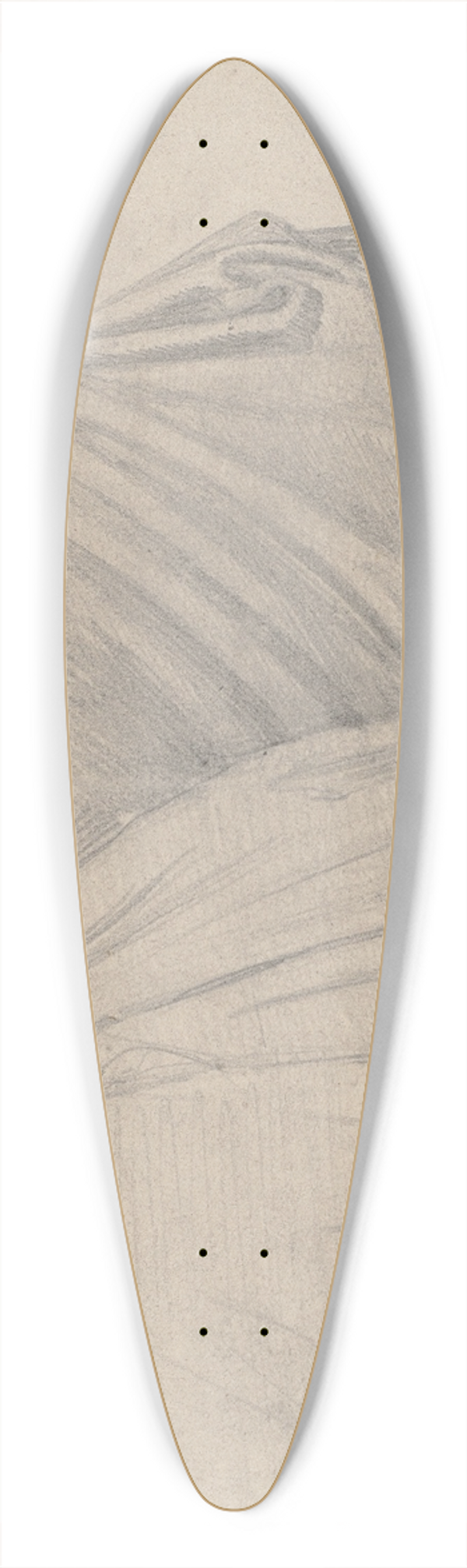 August Lucas - Study of garments 39.3 inch art pintail longboard deck