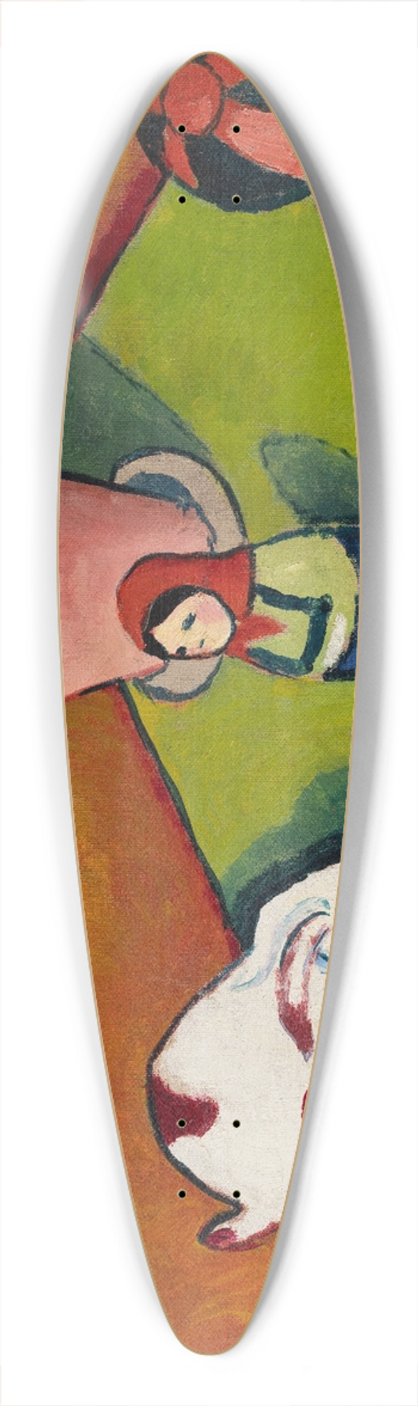 August Macke - Little WalterS Toys 39.3 inch art pintail longboard deck
