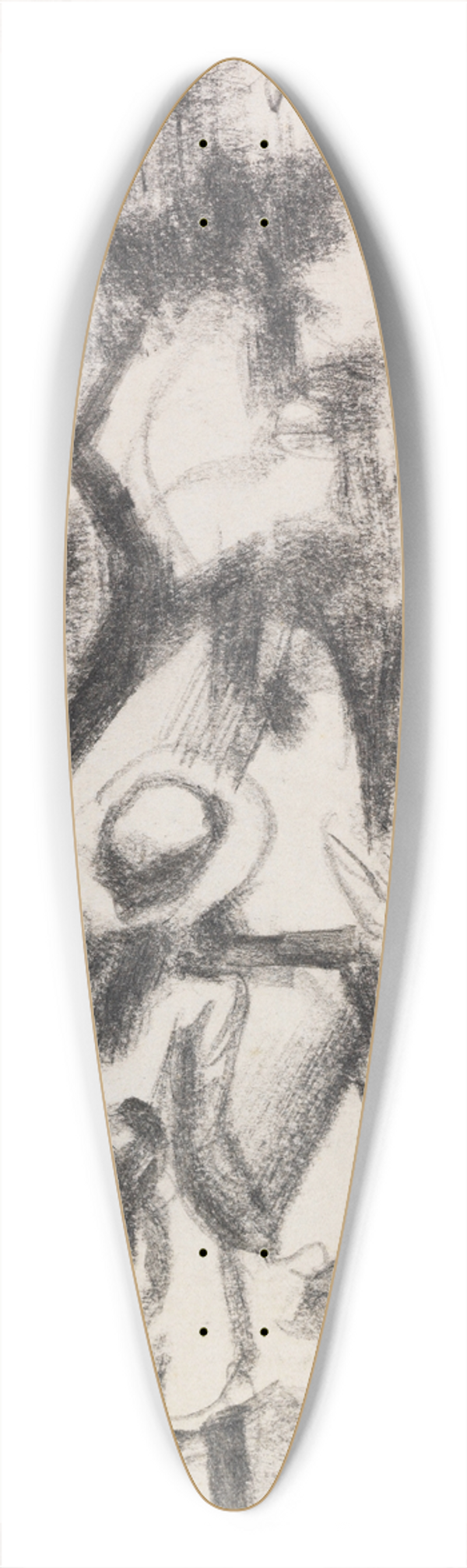 August Macke - Mdchen im Park 39.3 inch art pintail longboard deck