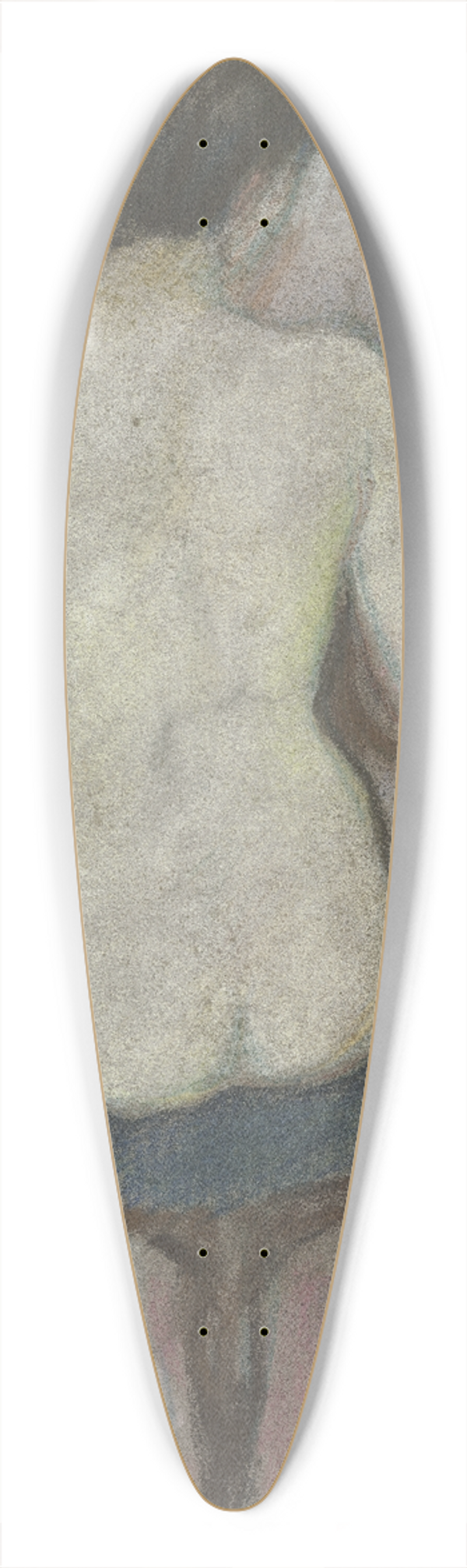 August Macke - Nude on chair 39.3 inch art pintail longboard deck