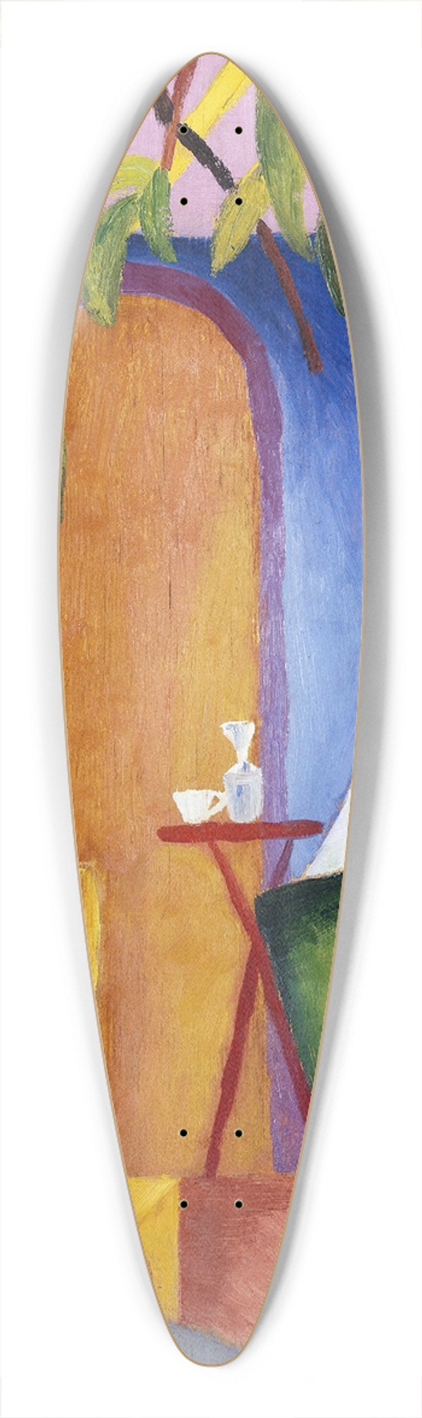 August Macke - Turkish Caf 39.3 inch art pintail longboard deck