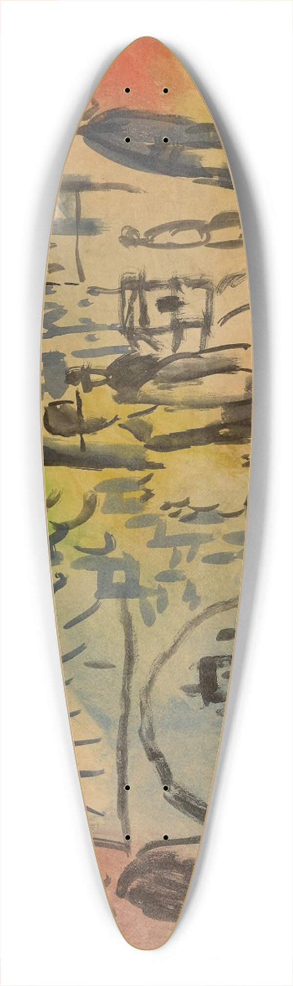 August Macke - Uferpromenade 39.3 inch art pintail longboard deck