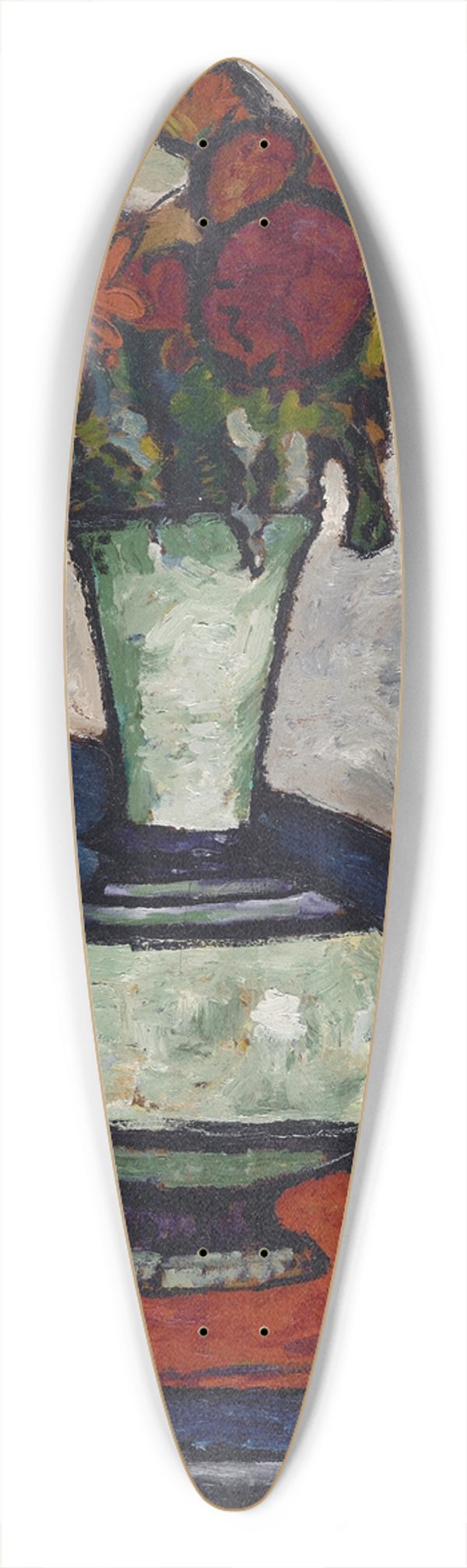 August Macke - Wilting Flowers 39.3 inch art pintail longboard deck